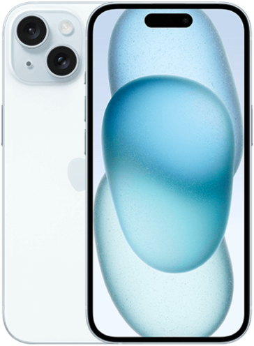 iPhone 15 5G 128GB Blue on Three Advanced 300GB Data