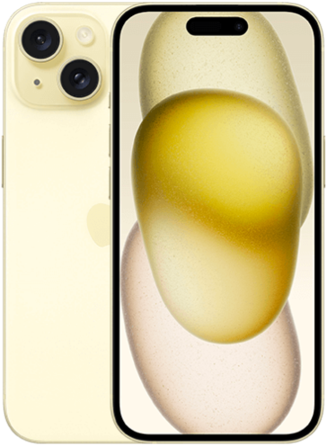 iPhone 15 5G 128GB Yellow on Three Advanced 100GB Data